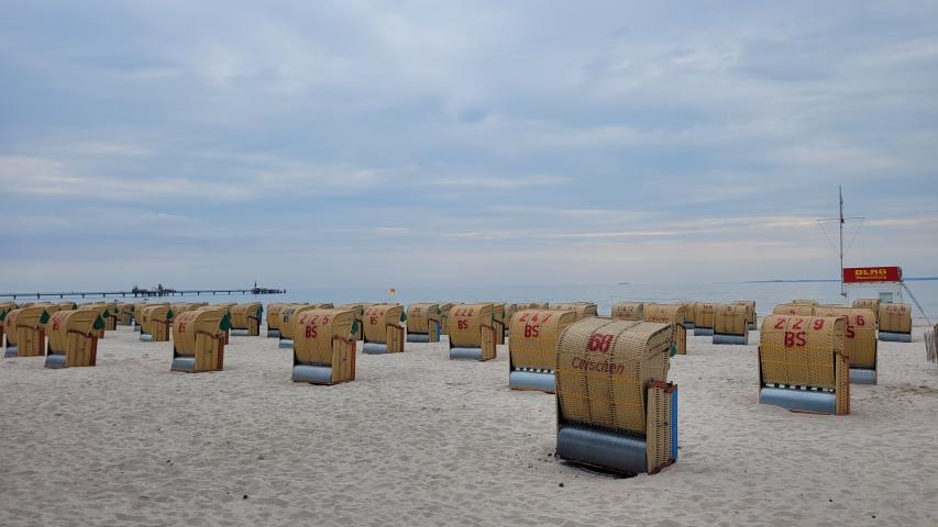 Strand in Grömitz mit Strandkörben Strand in Grömitz mit Strandkörben
